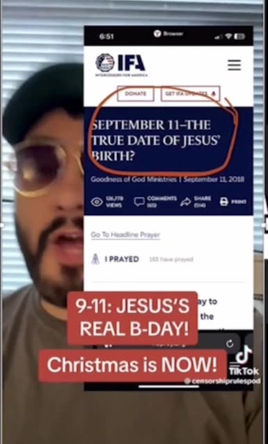 Sept.11 ~ The Birthdate of "Jesus" \ 1st day of Sukkoth