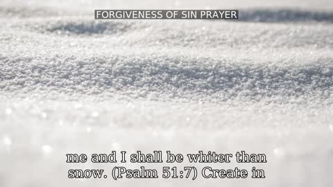 FORGIVENESS OF SIN PRAYER