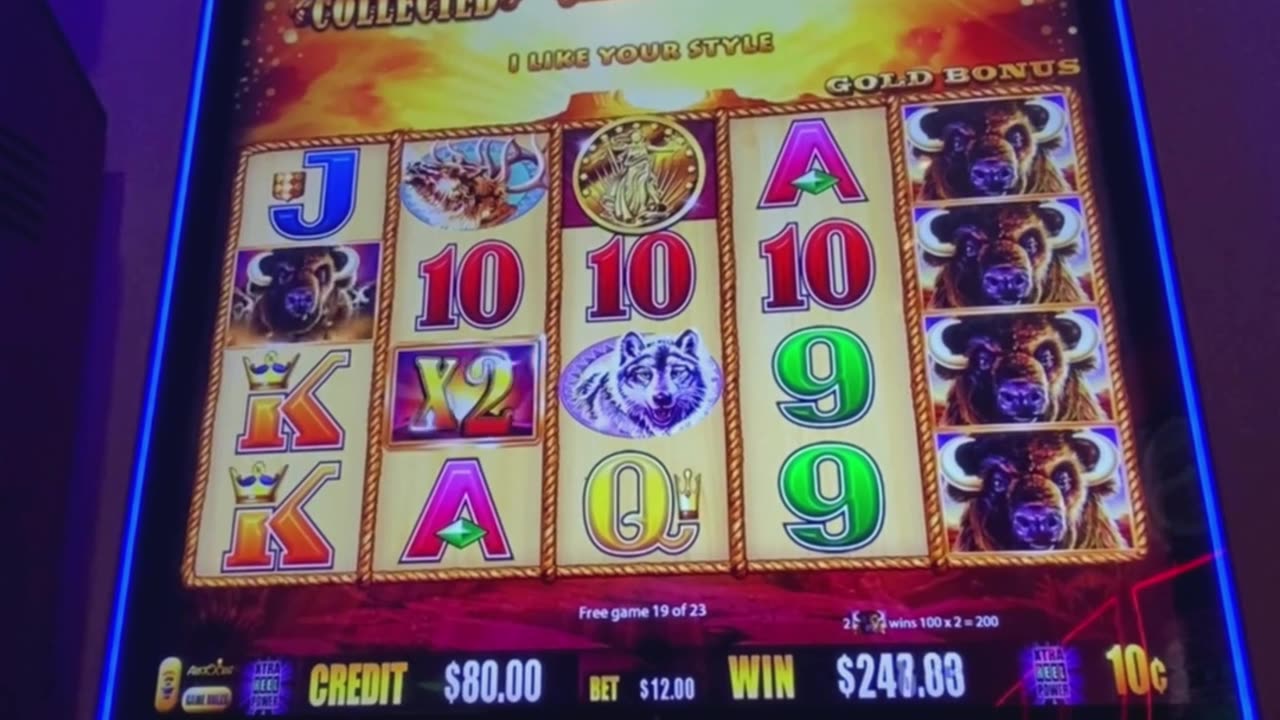 With $80 left Mama Hit This on Buffalo Gold Slot Machine