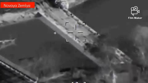 Russian Mi-28N helicopter destroyed Ukrainian armored vehicles & pontoon bridges with 305 missiles