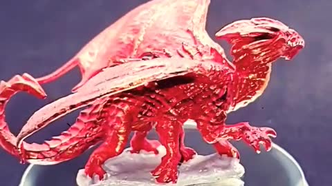 Gaint red Dragon looking for a worthy battle. #dnd #paintingminis #miniatures