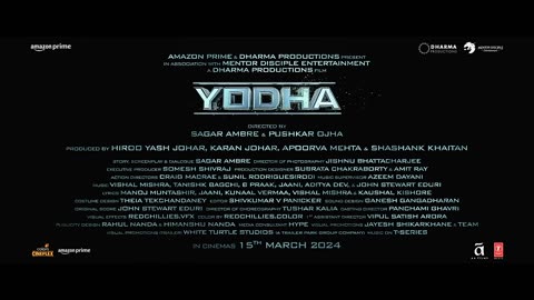 YODHA - OFFICIAL TEASER | Sidharth Malhotra | Raashii Khanna | Disha Patani | Sagar & Pushkar