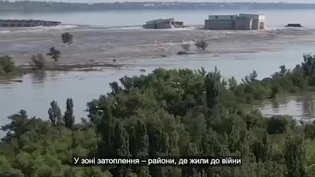 Zelenskiy 🗣️ Destruction of the HPP dam by Russian