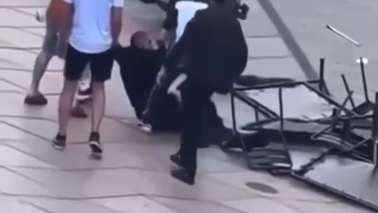 Meanwhile. In Denmark Real Men Take Down Attacker With Knife