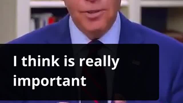 Biden gives a news interview