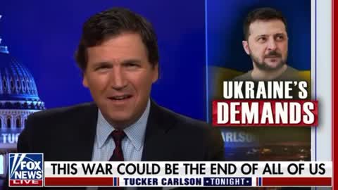 Tucker Carlson calls out Zelensky for demanding more billions.