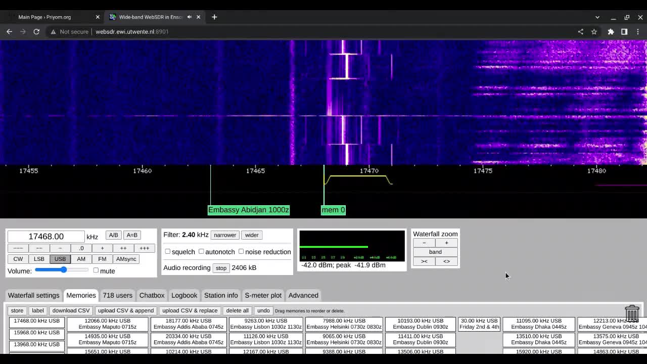 X06b 111666 23/11/2022 1117 UTC 13968/15968/17468kHz