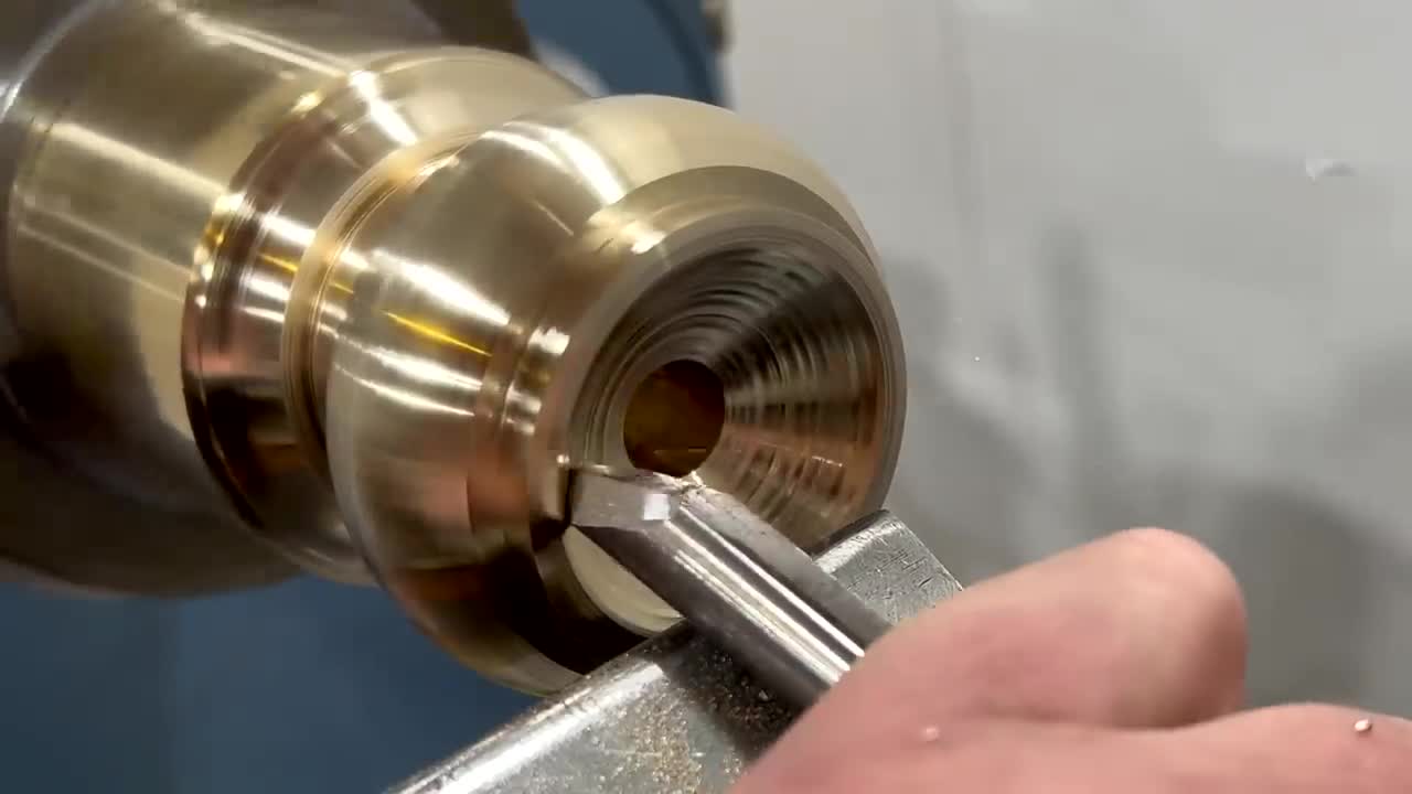 Woodturning - I Turned Solid Brass On A Wood Lathe !!6