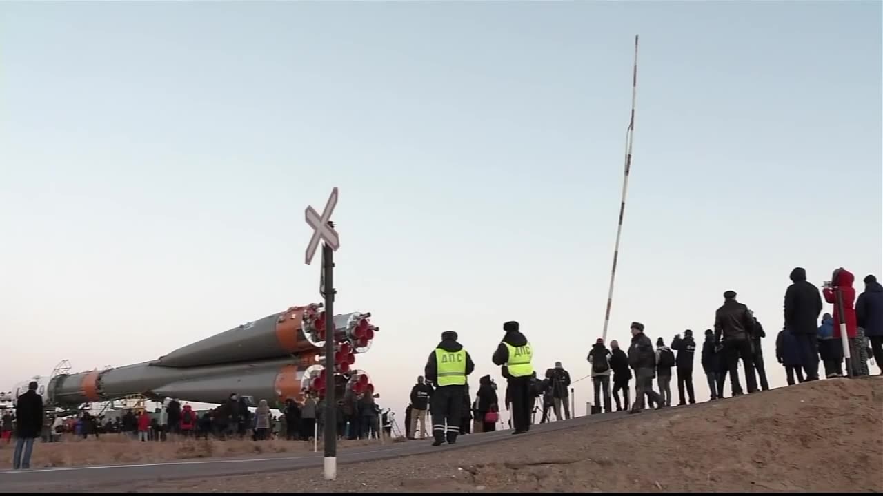 Expedition 50-51 Soyuz Rocket Moves to Launch Pad