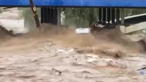Dramatic footage of the flooding yesterday in Lądek-Zdrój