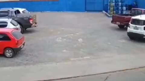 Luckily was wearing a mask, could have been worse.