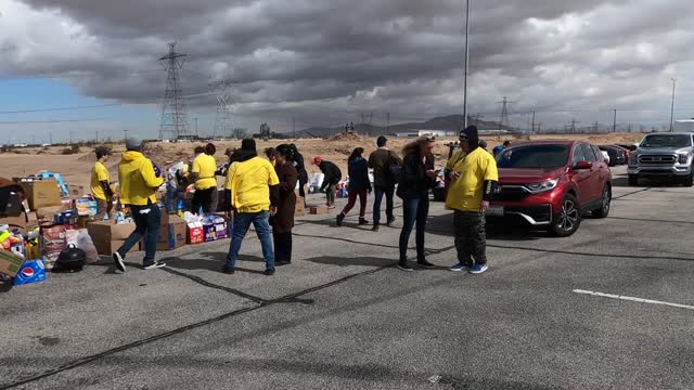 peoples convoy send off in Adelanto California