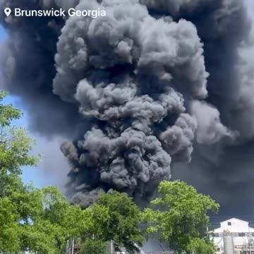 Massive fire at a chemical plant in Brunswick, GA has produced a large toxic plume.