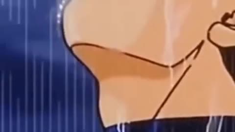 Vegeta in the rain