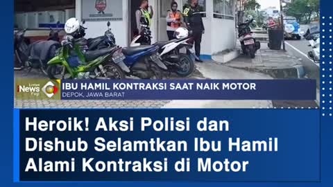 Heroic! Police action danDishub saves mom hamila's contractions on the bike