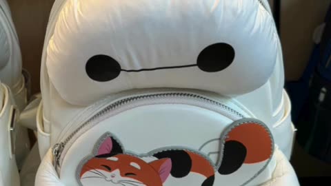 Disney Parks Big Hero 6 Baymax Holding Mochi the Cat Backpack #shorts