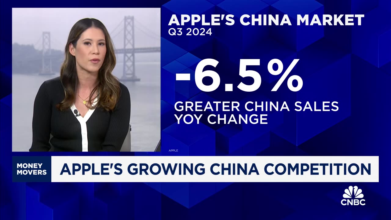 Apple faces growing competition in China from Huawei