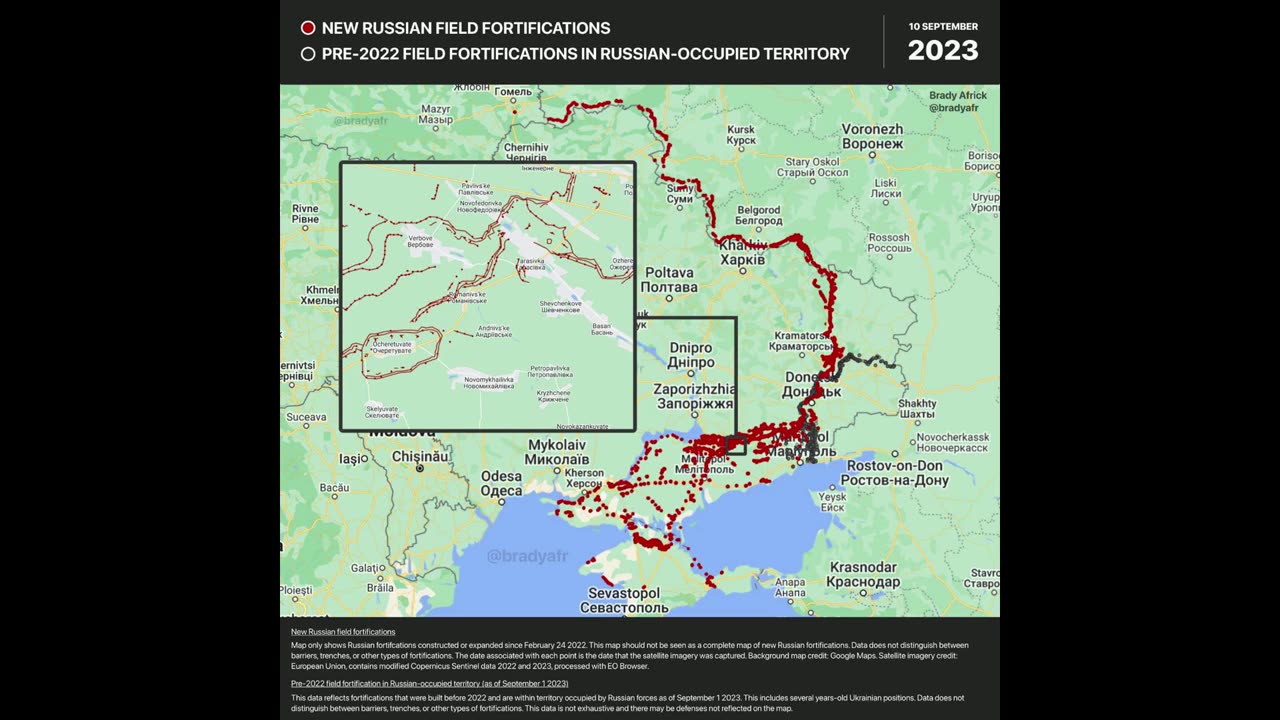 The Russian army is building even more fortifications in the rear and equipping positions.