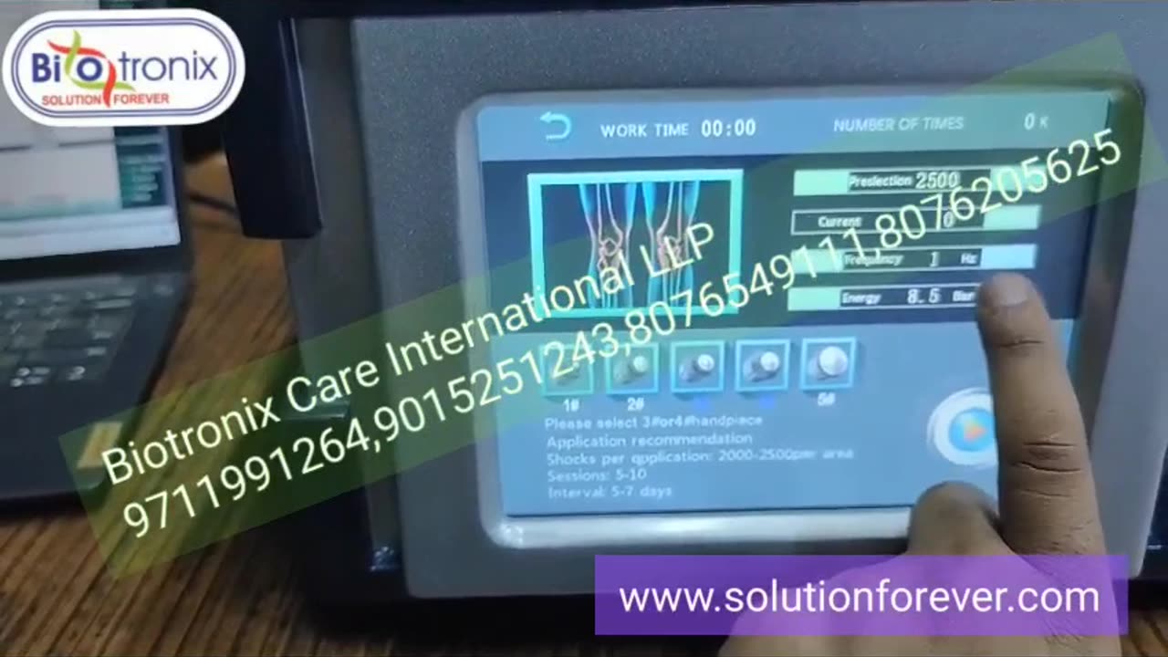 Pneumatic Shockwave Therapy Radial Type Touch Screen Digital