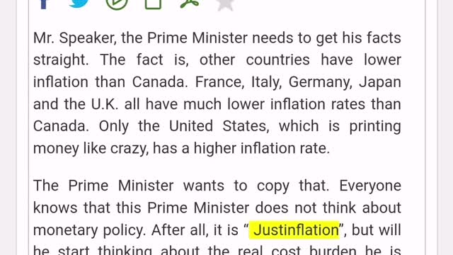 Justinflation Mentions in Parliament Nov 2021 to Sep 28, 2022