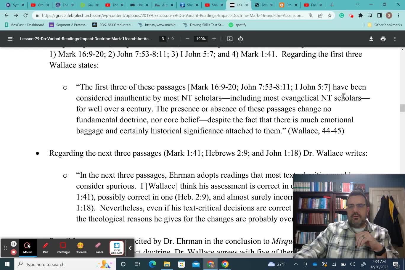 15) Thoughts On The TCC | Is It True That Variant Readings Don't Impact Doctrine? (Mark 16:9-20)