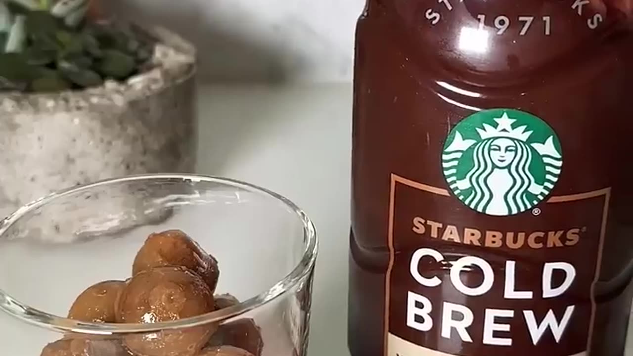 Coffee ice cubes with vanilla sweet cream cold brew