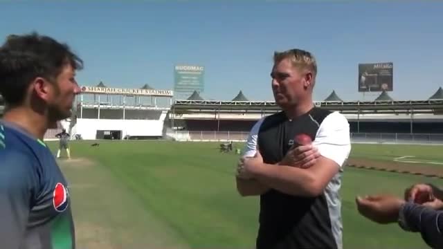 Yasir Shah Bowling Session with Shane Warne