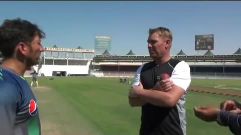 Yasir Shah Bowling Session with Shane Warne