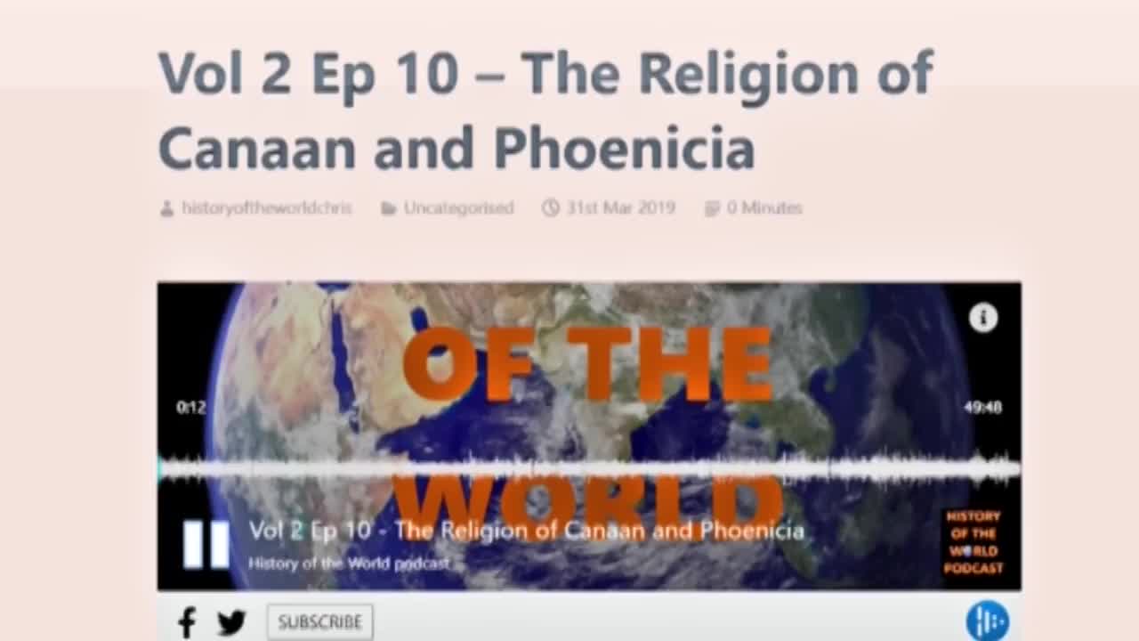 Le Religioni POLITEISTE dell'antica Cananea e della Fenicia dell'occultura massonica giudaico greco-romana-egizia pagana satanico gnostica DOCUMENTARIO