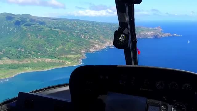 flying over the island with our dear friends
