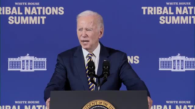 President Biden and VP Kamala Harris deliver remarks at the White House Tribal Nations Summit