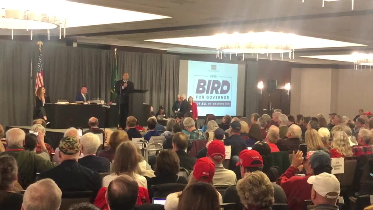 Semi Bird speaks at the King County Convention 2024