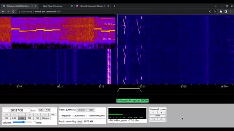 X06 612534 Moscow To Ashgabat 14/02/2023 1011 UTC 16317kHz