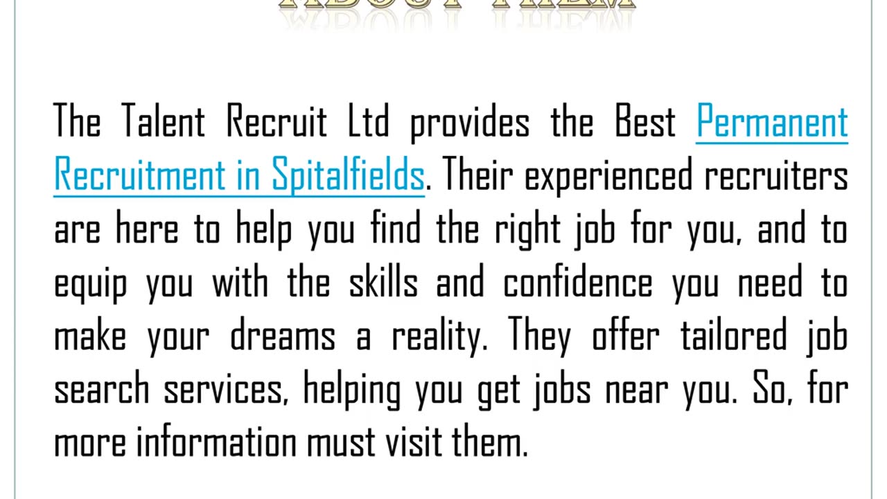 Want to get the Best Temporary Recruitment in Spitalfields