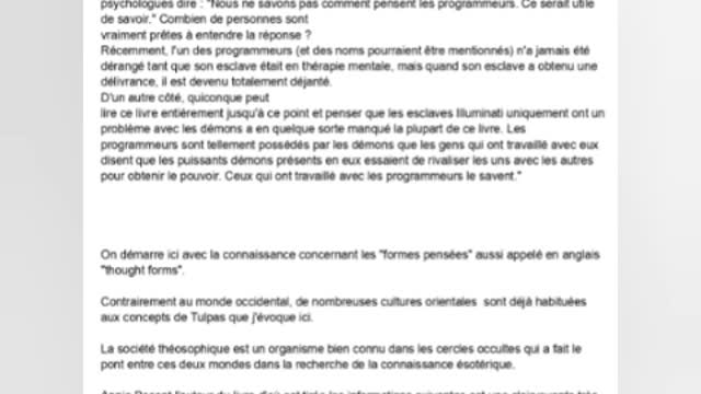 Video formes pensées