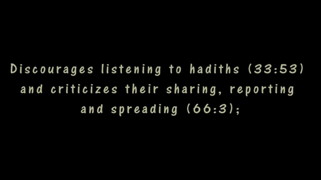 The Quran Disapproves All Man Made Hadiths