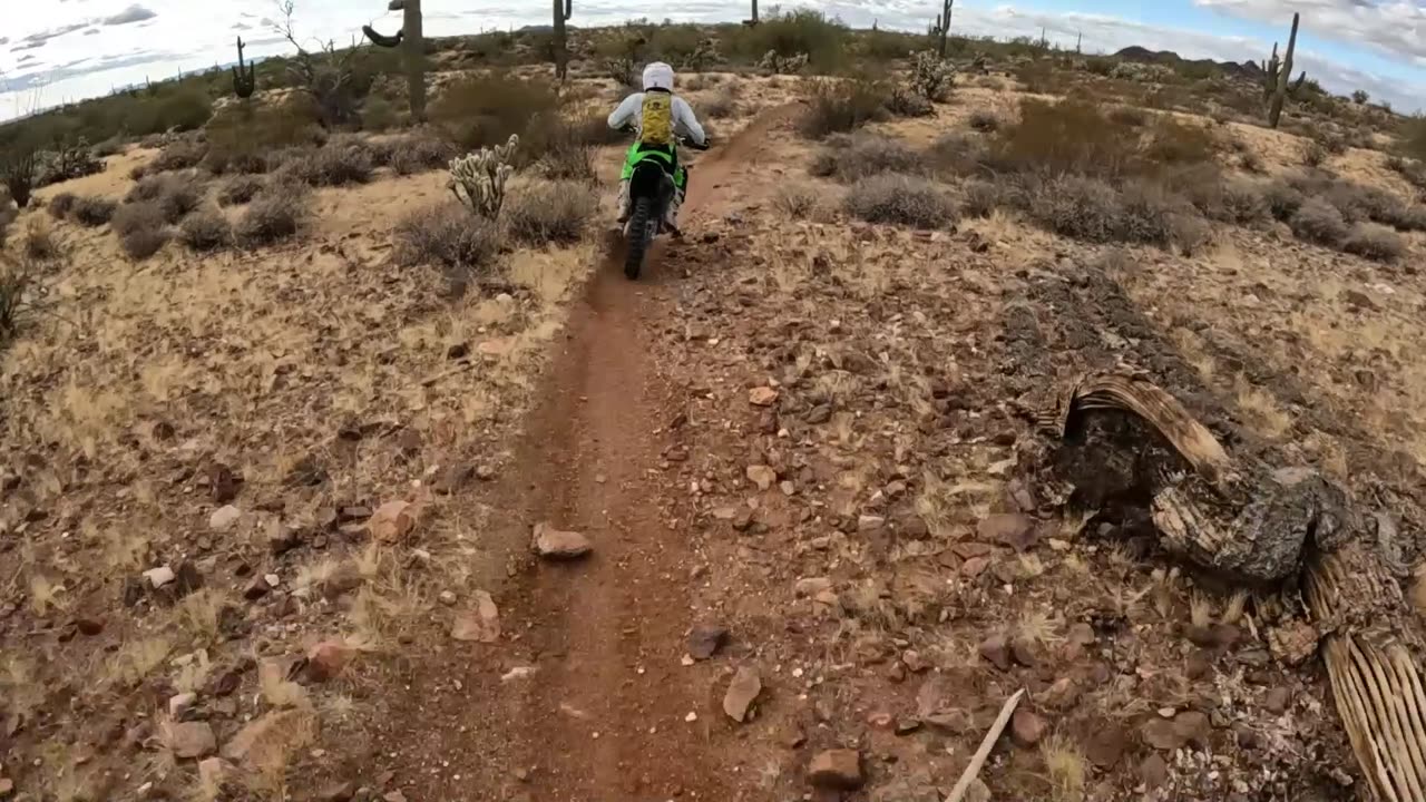 Late afternoon desert ride following my wife's klx230