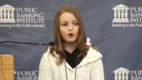 Brilliant young girl explaining central banking