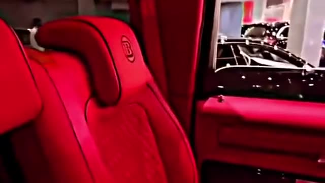 Red car interior configuration