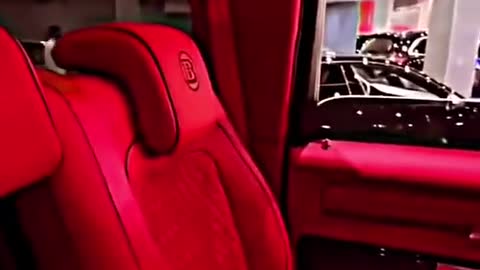 Red car interior configuration