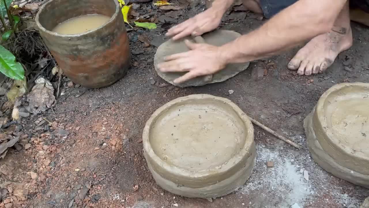 Primitive Technology: Purifying Clay By Sedimentation and Making Pots