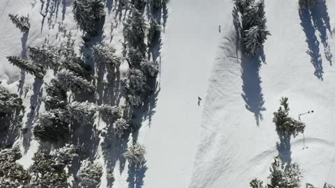 Person practicing snowboarding