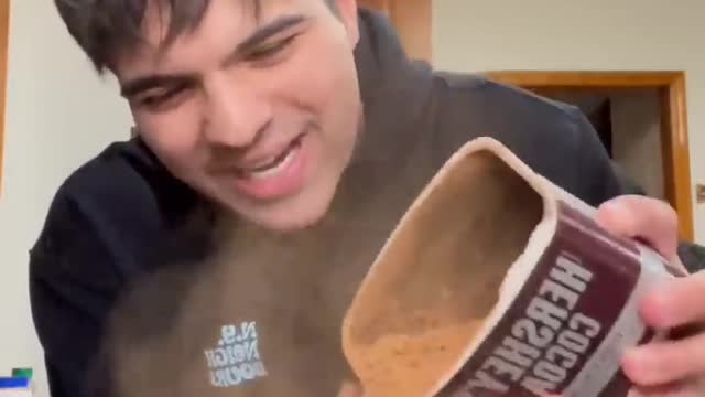 Boy Doesn’t Waste Chocolate Syrup