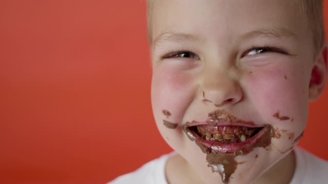 kids with chocolate