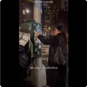 Protestors Ripping down Pictures of Israeli Hostages Kidnapped by Hamas