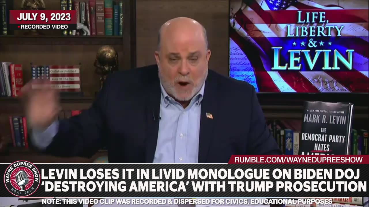 Mark Levin Slams DOJ for Trump Prosecution and Alleged Information Leaks