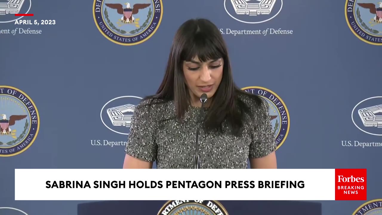 JUST IN- Pentagon Holds Briefing As Tensions With China Rise Over Taiwan President Visiting McCarthy