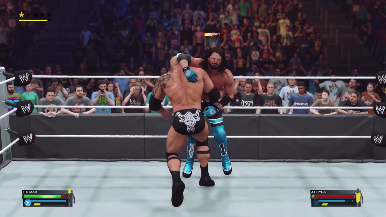 WWE 2K23: The Rock VS AJ Styles
