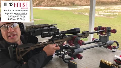 Tiros com fuzil Masterpiece 6.5 creedmoor