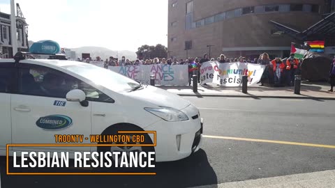 The Entire Crowd of Angry Leftist at the Rainbow Hate Demonstration Estimated at 100 People